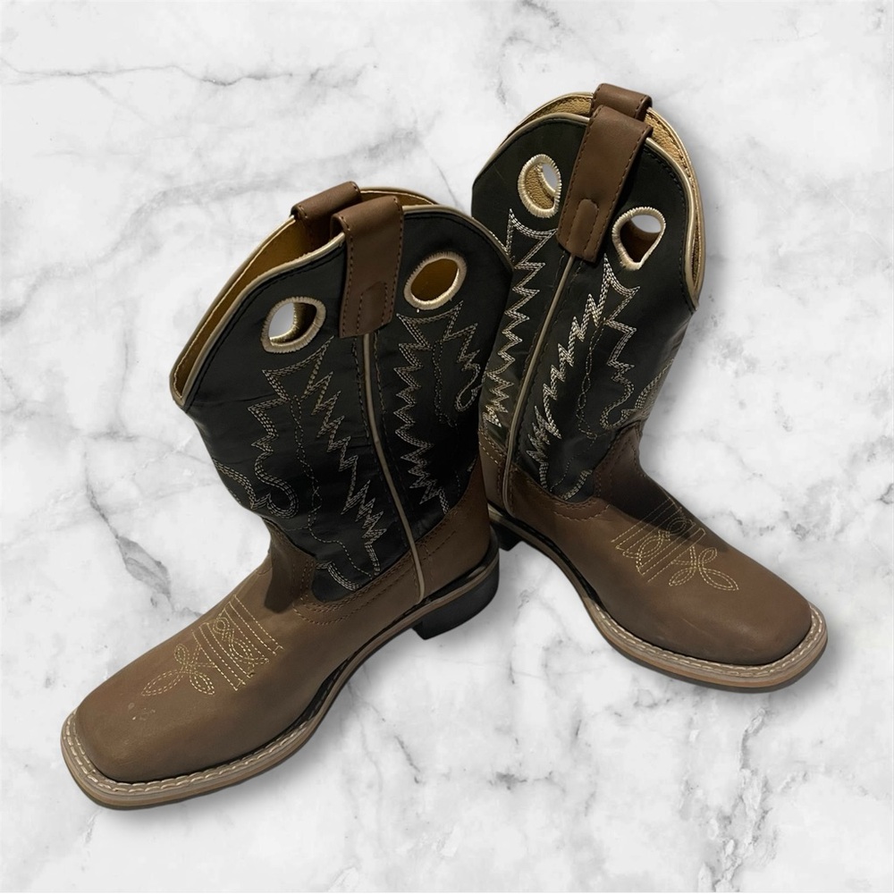 RD Style Kids Western Boots in Brown and Black